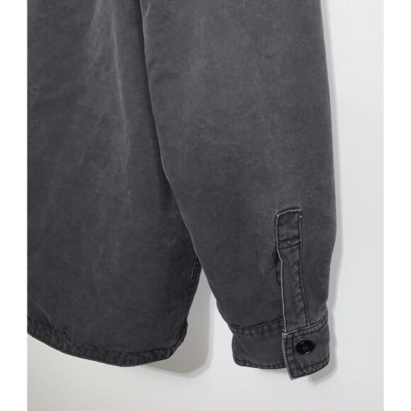 Faherty Jacket Mens XLarge Washed Black Canvas CPO Blanket Lined Shacket Jacket - Picture 9 of 13